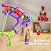 Colorful Large Bow Arrow Toy Set Catapult Launcher for EVA Ball Indoor/Outdoor Fun Games Toys Party Halloween Christmas Gift