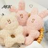 Soft Fleece Puppy Toys Stuffed Animal Dog Chew Toy, Squeaky Plush Bear Bunny Crinkle Interactive Puzzle for Dogs Snuffle Toy with Center Hole Small To