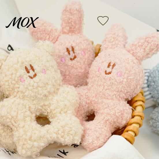 Soft Fleece Puppy Toys Stuffed Animal Dog Chew Toy, Squeaky Plush Bear Bunny Crinkle Interactive Puzzle for Dogs Snuffle Toy with Center Hole Small To
