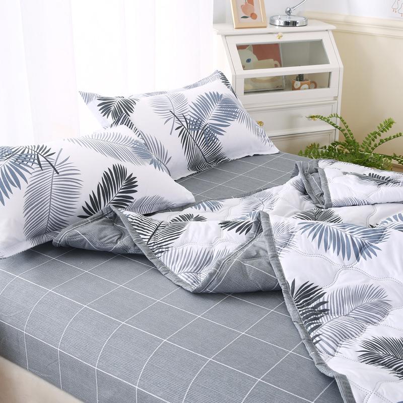 New Printed Quilt Washed Cotton Quilt Summer Thin Quilt Skin Friendly Bedding Air Conditioning Thin Blanket Home Textiles Machine Washable