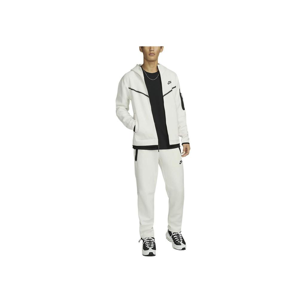 Nike Full Zip Logo Print Hooded Jacket Men Outerwear White CU4490-072