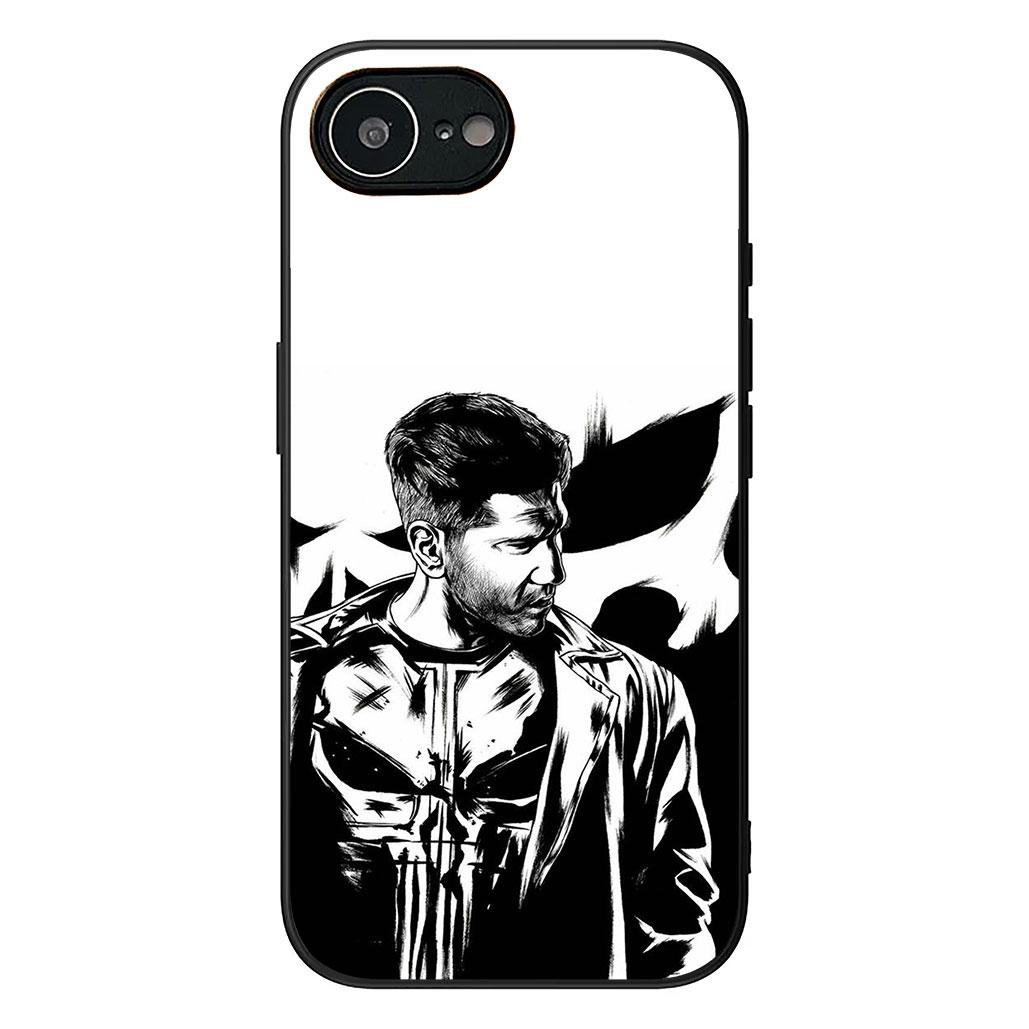 

The Marvels Punisher skull Phone Case for Apple iPhone 12 13 Mini XS 11 Pro Max 7 8 Plus + XR 8+ X SE 2020 SE3 Cover Casing iPhone 12 Mini