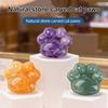Mini Cat Paw Figurine Natural Healing Stone Hand Carved Statue Collectible Spiritual Gifts for Cat Lovers Women