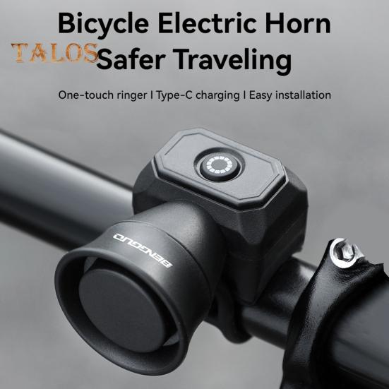 Campanello Elettrico Per Bicicletta 120dB Con Allarme Antifurto - Impermeabile IPX4, Ricaricabile USB, 4 Suonerie, Per Manubri 22,2-31,8mm
