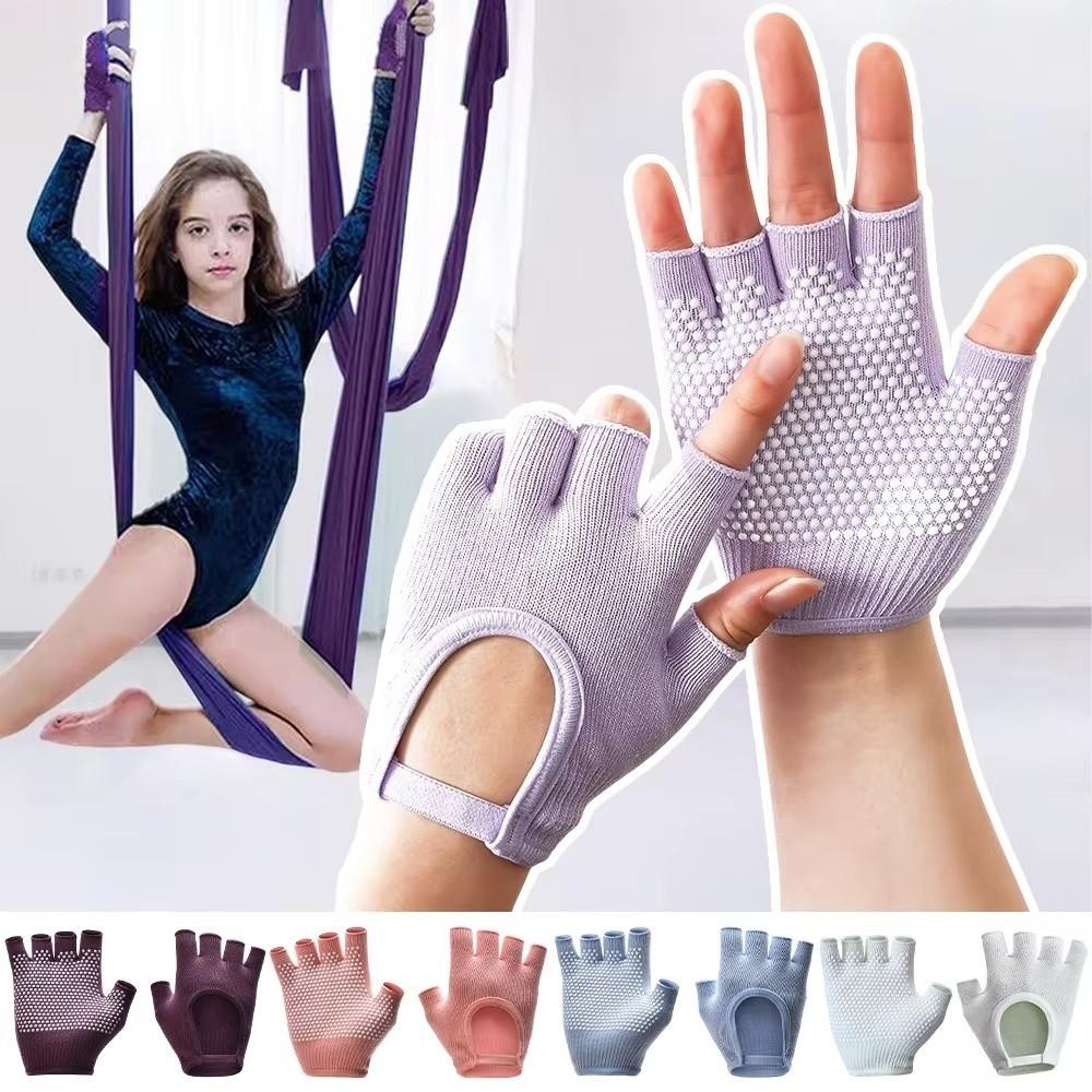 Warm Pilates Gloves Multicolor Gym Fitness Gloves Bicycle Mittens Half Finger Yoga Gloves  Outdoor