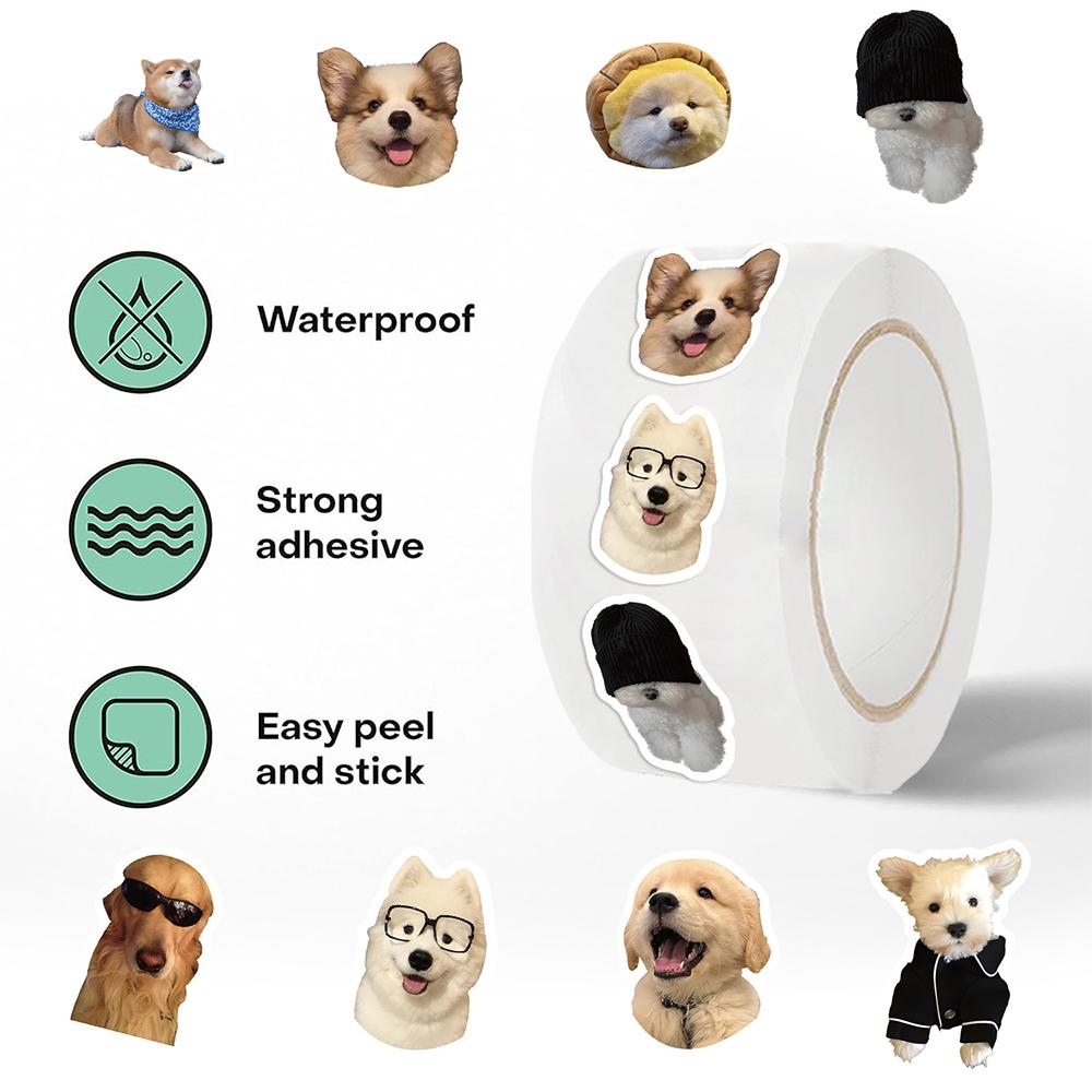 500 Stück/Rolle Lustige Cartoon Hund Meme Aufkleber Abziehbilder Graffiti Handyhülle Skateboard Auto Kawaii Aufkleber Kinder Belohnungsaufkleber Geschenk