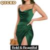 Women's Fashion Summer Spring Solid Color Print V-Neck Sleeveless Casual Dresses