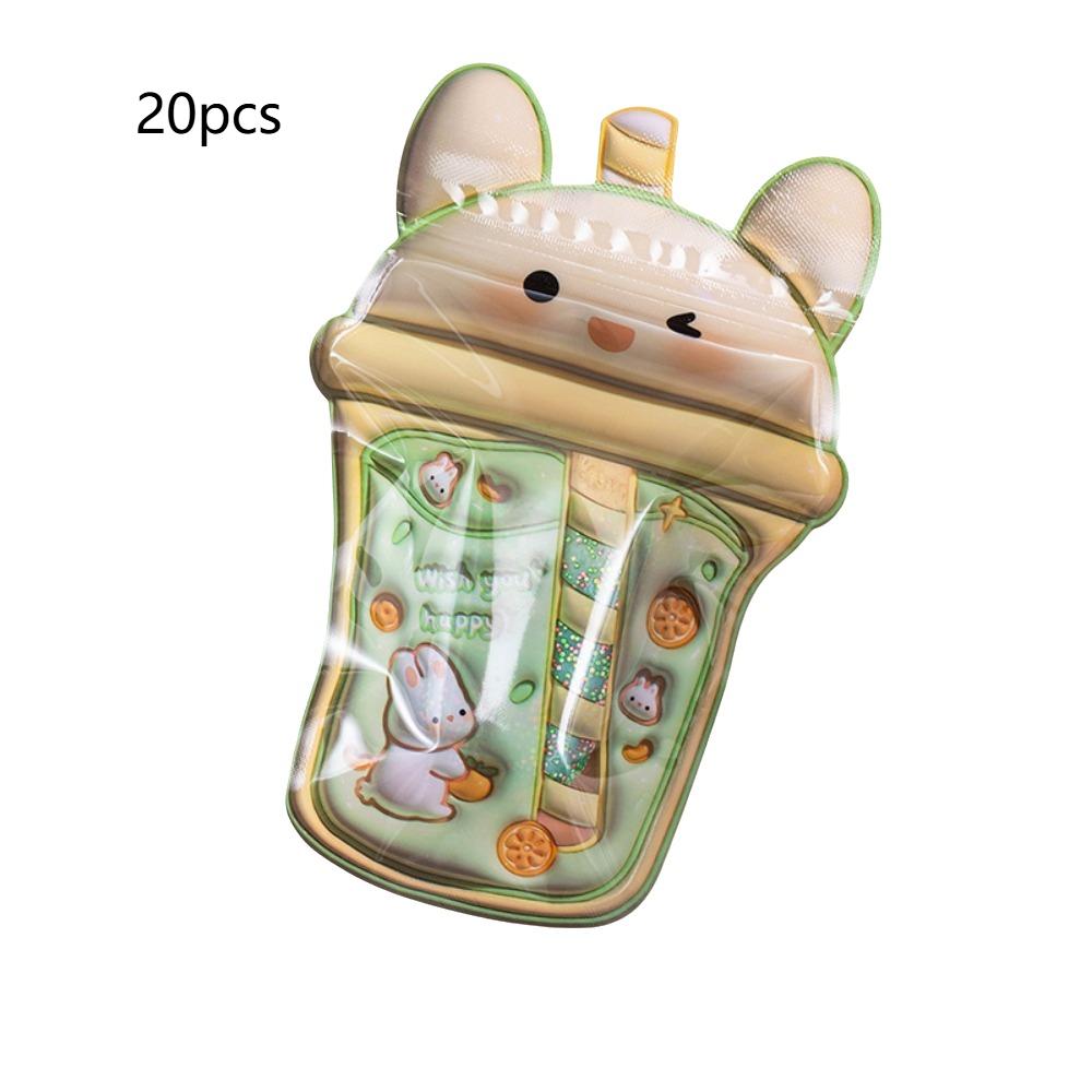 20pcs 3D Goodies Sealed Bags Bear Wrapping Bags Cute Self-sealing Bags New Year Gift