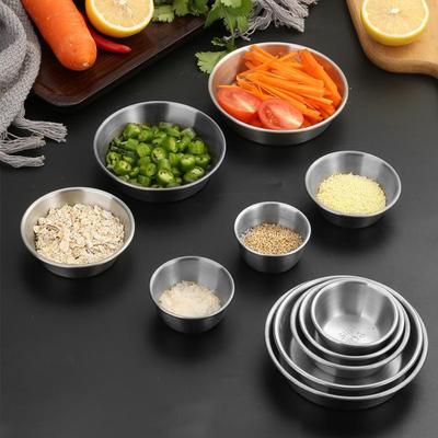 5/6/7/8/10cm Sauce Dipping Bowl 304 Stainless Steel Dipping Cups Individual Round Sauce Dishes Portable Lightweight