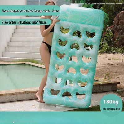 Hamaca de Agua Lounge en Forma de Corazón Verde