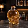 Decanter per Vino a Forma di Teschio, Caraffa per Whiskey in Vetro 3D con Tappo, Dispenser Decorativo Originale per Home Bar, Regalo Gotico Unico da Collezione per Uomini