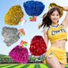 1Pair Cheerleading Pom Poms, Non-Fading Metallic Streamer, Suitable for Kids & Adults, Dancing Team Sports