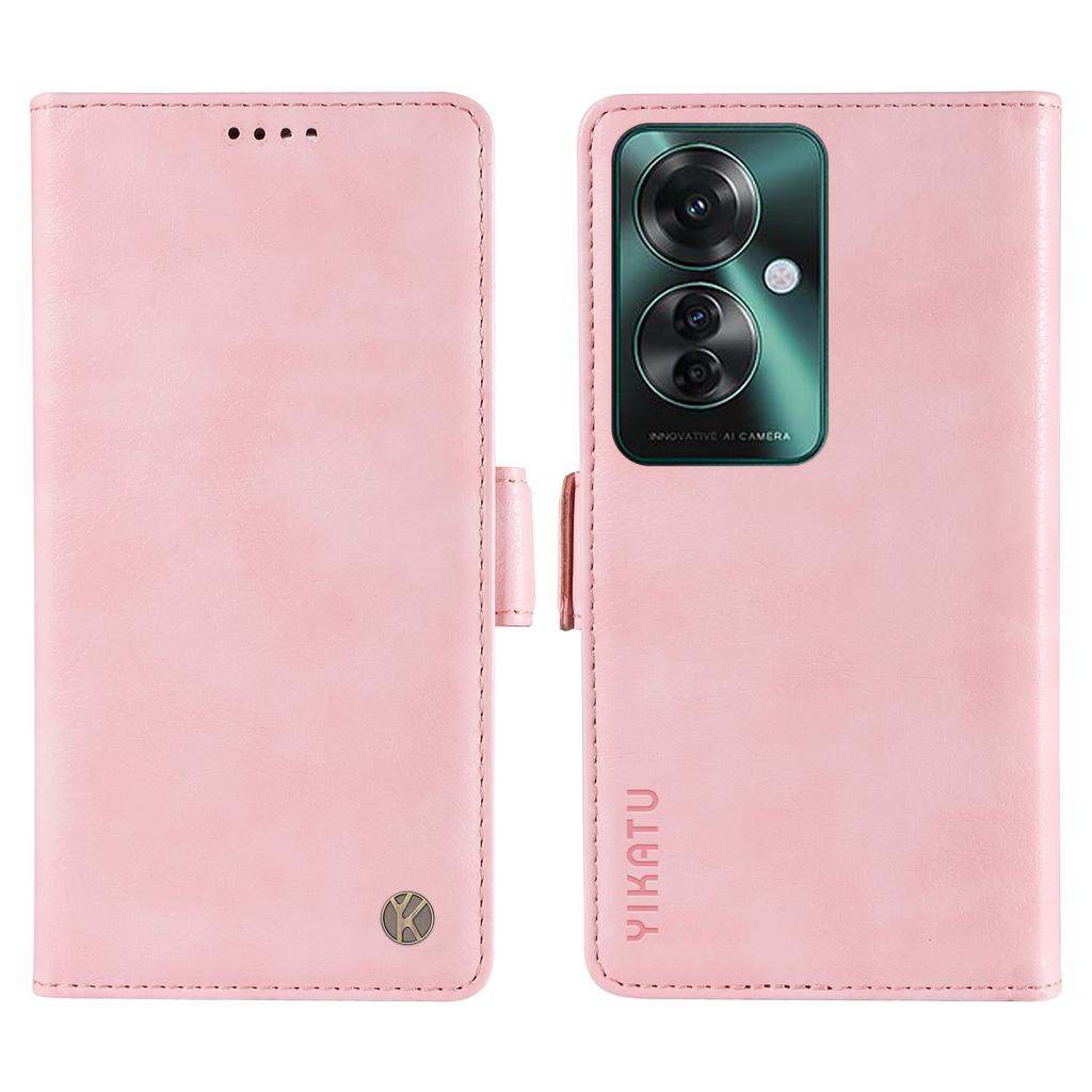 YIKATU YK-007 For Oppo Reno11 F 5G Case PU Leather+TPU Scratch-proof Mobile Phone Cover