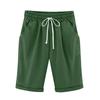 Women's  Fashion New Mid-waist Summer Solid Color Thin Outer Loose Casual Five-point Pants
