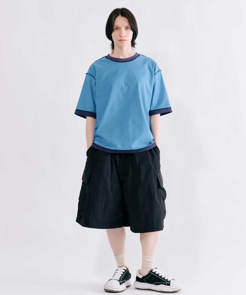 SMITHARMOR [Unisex] Rough Nylon Cargo Bermuda Half Pants_Black