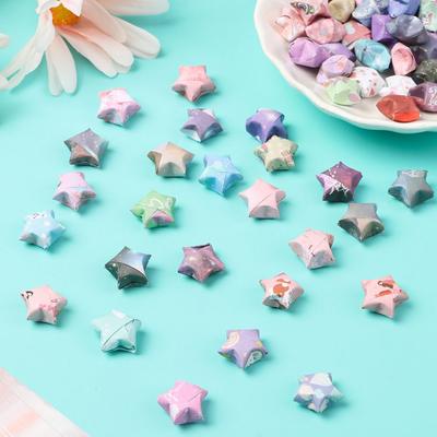 Pressure Relief Gift Printed Pattern DIY Crafts Best Wishes Home Decor Scrapbooking Paper Strips Origami Folding Star