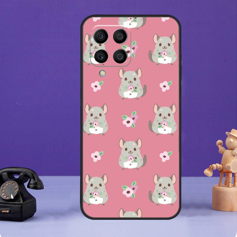 Süße Cartoon-Chinchilla-Hülle für Samsung Galaxy M55 M35 M15 M56 M36 M16 M06 M31 M13 M33 M53 M12 M32 M52 M14 M34 M54