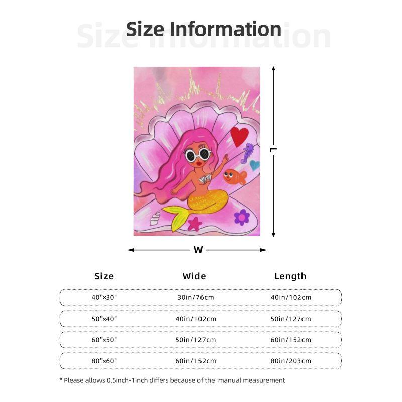 Custom Mermaid Bichota Season Karol G Blanket 3D Print Soft Flannel Fleece Warm Throw Blankets for Home Bed Sofa Quilt