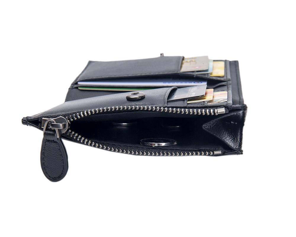 Women's Genuine Leather Hand-Woven Lambskin Wallet - Short, Large Capacity Coin Purse & Card Holder