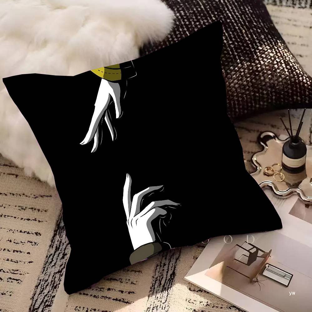 

Game L-Little Nightmares Anime Pillow Case Square Pillow Bedroom Sofa Leisure Comfort Cushion Car Home Decoration 16x16Inch
