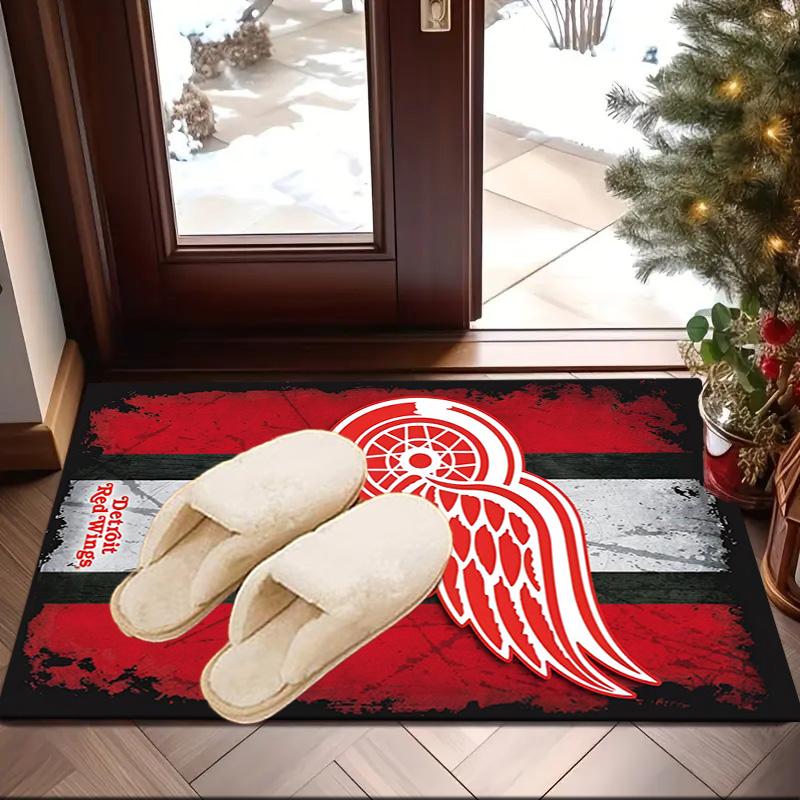Red Wings Logo Area Rug Suitable for Indoor And Outdoor,Carpets for Kitchens, Homes, Offices, Living Rooms,Home Decor,Christmas Gift