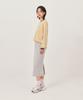 Grass Plan Basic Banding Skirt_Melange Gray