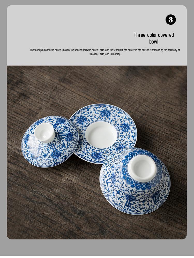 Dehua Blue & White Gongfu Tea Set – Ideal for Festivals, Housewarming, Corporate Events, Annual Meetings, and Customized Souvenirs
