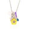 Colorful Ice Cream Necklace Simple Elegant Enamel Pendant Flower Zircon Necklace  Valentine's Day
