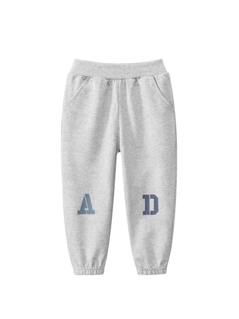 27kids Korean Style Kids' Autumn/Winter 2024 Sports Long Pants Sweatpants for Boys