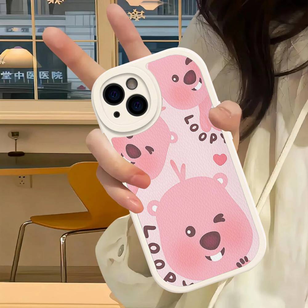 

Cute Cartoon L-Loopys Phone Case For IPhone 16 15 14 13 12 11 Pro Max Plus Shockproof Leather Cover iphone 13pro