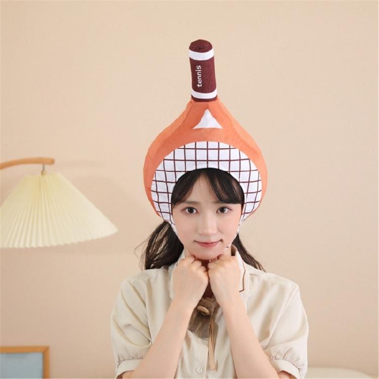 Funny Adult Stuffed Tennis Racket Shape Hat Christmas Headwear Women Teen Carnivals Party Gift Birthday Christmas Hat