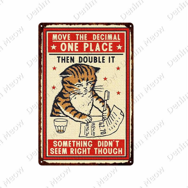 DORA Tin Sign Funny Animal Tin Poster I Do What I WantPlaque Bar Room Decor Nice Butt Wall Art Cat and Dog Vintage Tin Sign Gift N