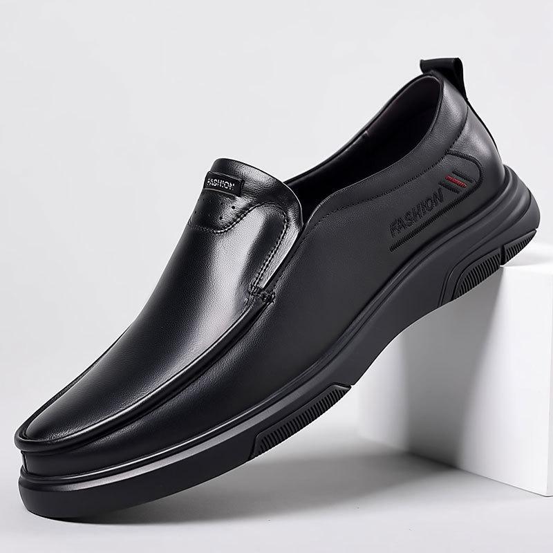 Large size men's shoes 2025 autumn business professional leather shoes men's genuine leather foot cover soft leather men's shoes middle-aged and el