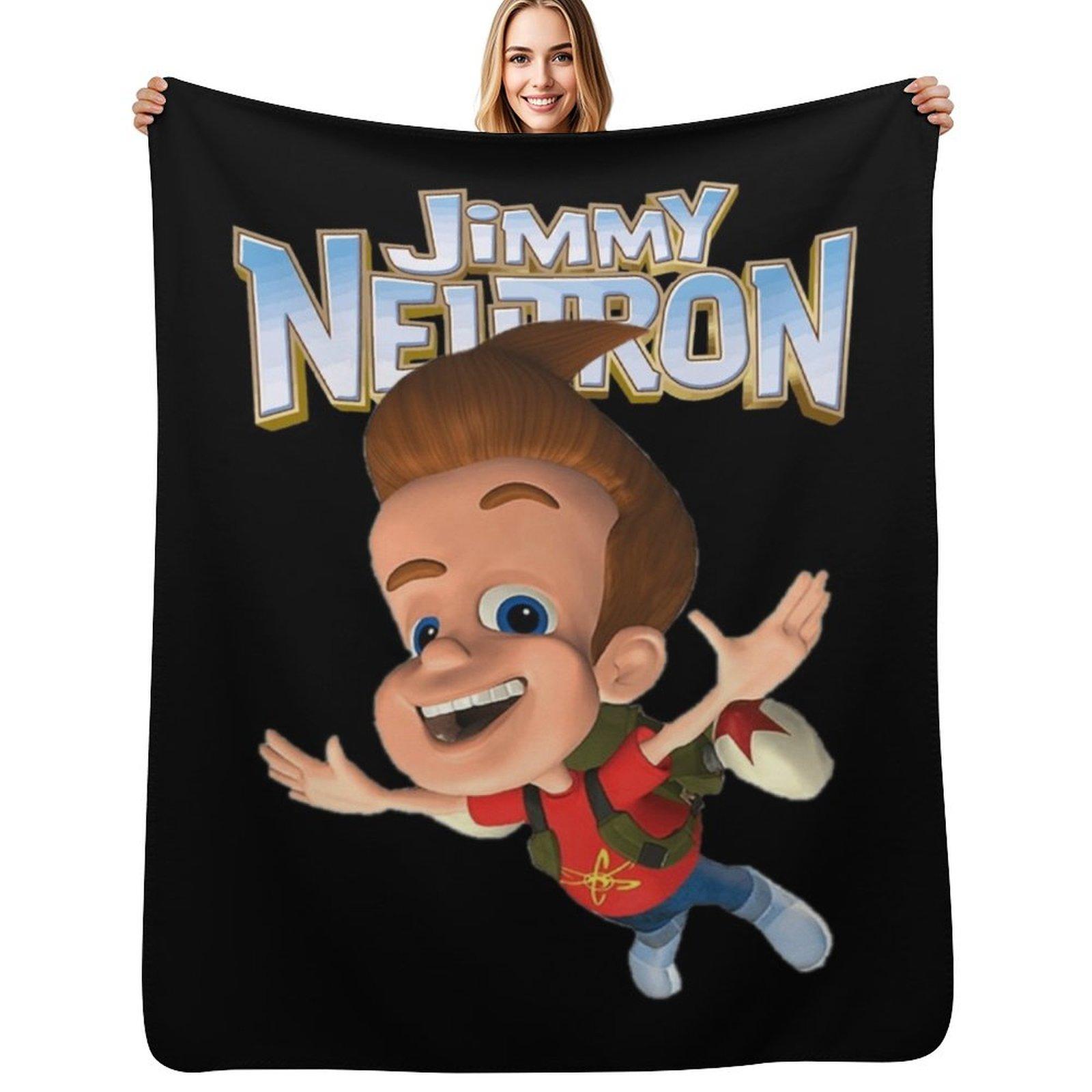 Jimmy Neutron Gotta Blast! Throw Blanket Soft Cozy Blanket for Pet Kids Adults Size: 75*100cm, Weight: 230 GSM
