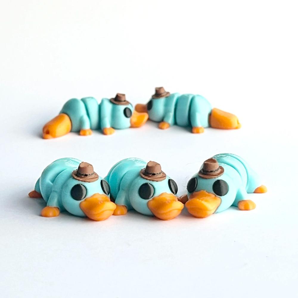 1/3 Piece - 3D Printed Articulated Platypus and Otter Small Figurines, Indoor and Outdoor Table Decorations, Wedding, Birthday, Christmas, New Year Gi