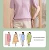 Mom's Summer Ice Silk Short-Sleeve T-shirt for Women 50+