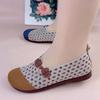 Dámské boty pro maminky Prodyšné látkové boty na jedno chodidlo Dámské boty Měkká podrážka Vyšívané sandály