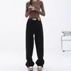 American Black Plus Size High Waist Wide Leg Jeans for Women