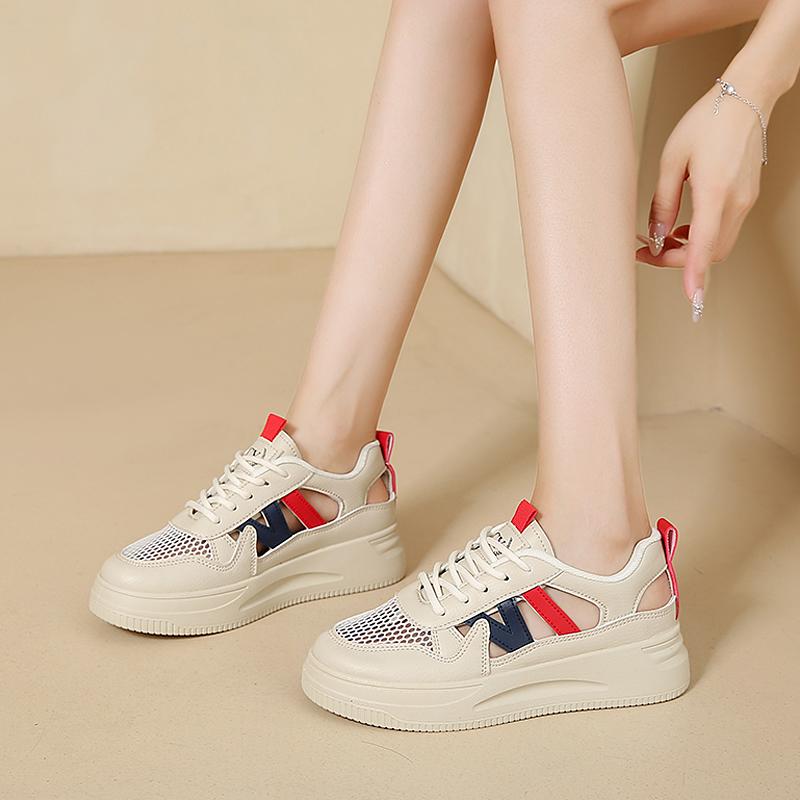 CRLAYDK Fashion Women's Sneakers Hollow Out Casual Tennis Summer Breathable Sports Shoes Mesh Walking Anti Slip Trainers