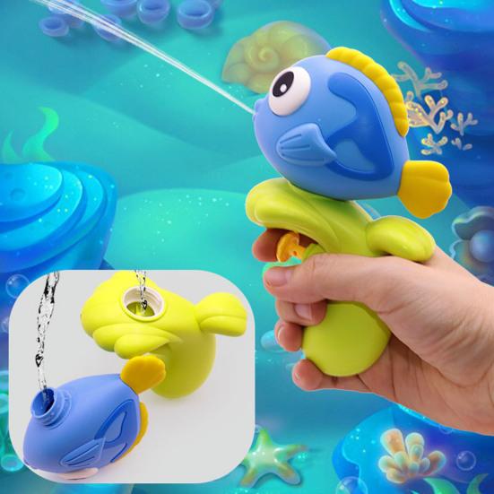 Cartoon Fish Water Squirter for Kids Manual Squeeze Toy for Pool Beach Outdoor Play Safe Fun Summer Bath Gift for Boys Girls