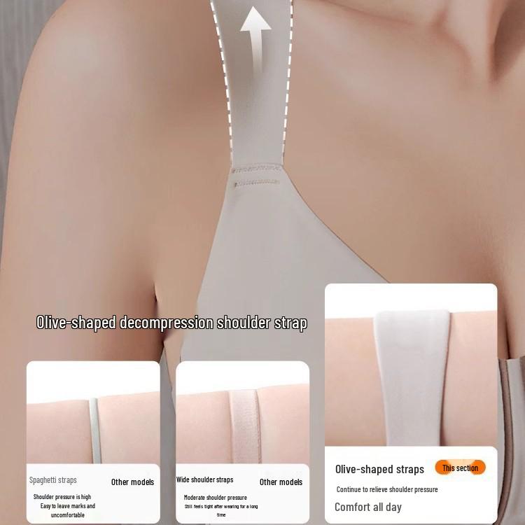 Summer Seamless Lift-Up Bra: Thin Style, Side Support, Anti-Sagging, Plus Size, Soft Comfort