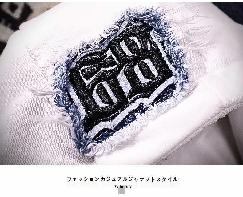 Herbst 2023 Japanischer Stil Herren Zweiteiler Kapuzen-Jeansjacke