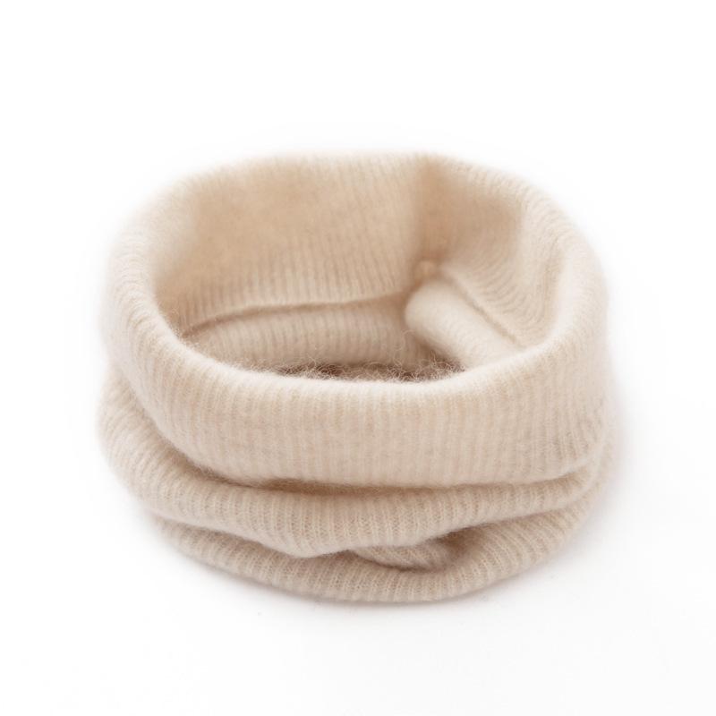 Pure Cashmere Knitted Neck Warmer Scarf for Men & Women Couples - Solid Color, Thick, Warm Gaiter - Ideal Gift for Parents