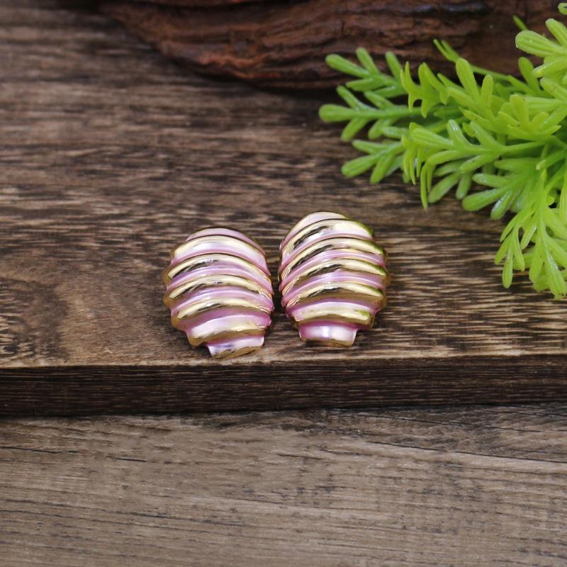 New Enamel Geometric Flower Stud Earrings Women's Fashion Simple Irregular Flower Summer Versatile Earrings