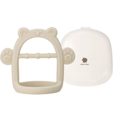 Green Finger Domestic Bebegrow Bear Wrist Teether, Teether + Case, Cream, 1 Piece, Korean Baby Products