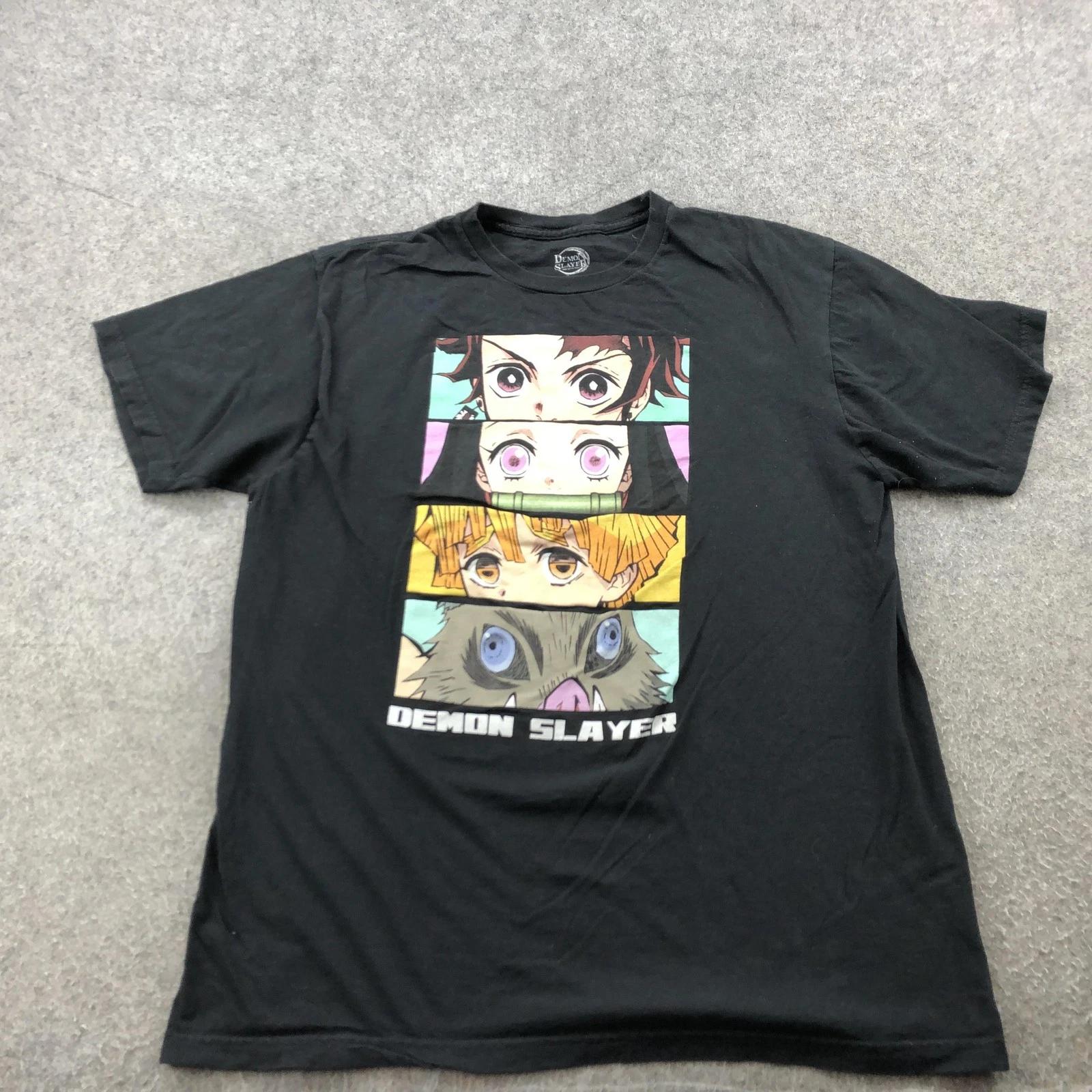 Футболка Клинок, рассекающий демонов Мужская XL Аниме Графическая футболка Танджиро Незуко Зеницу Иноске L