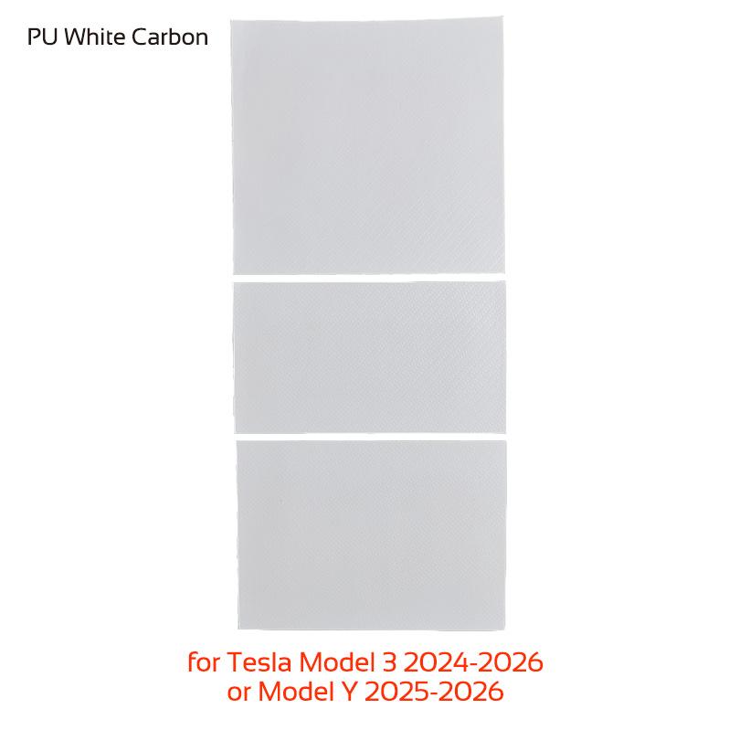 for D7 Model 3 Y 2021-2026 PU Leather Carbon Center Console Cover Protector Panel Protective Film Sticker Car Accessories SH7