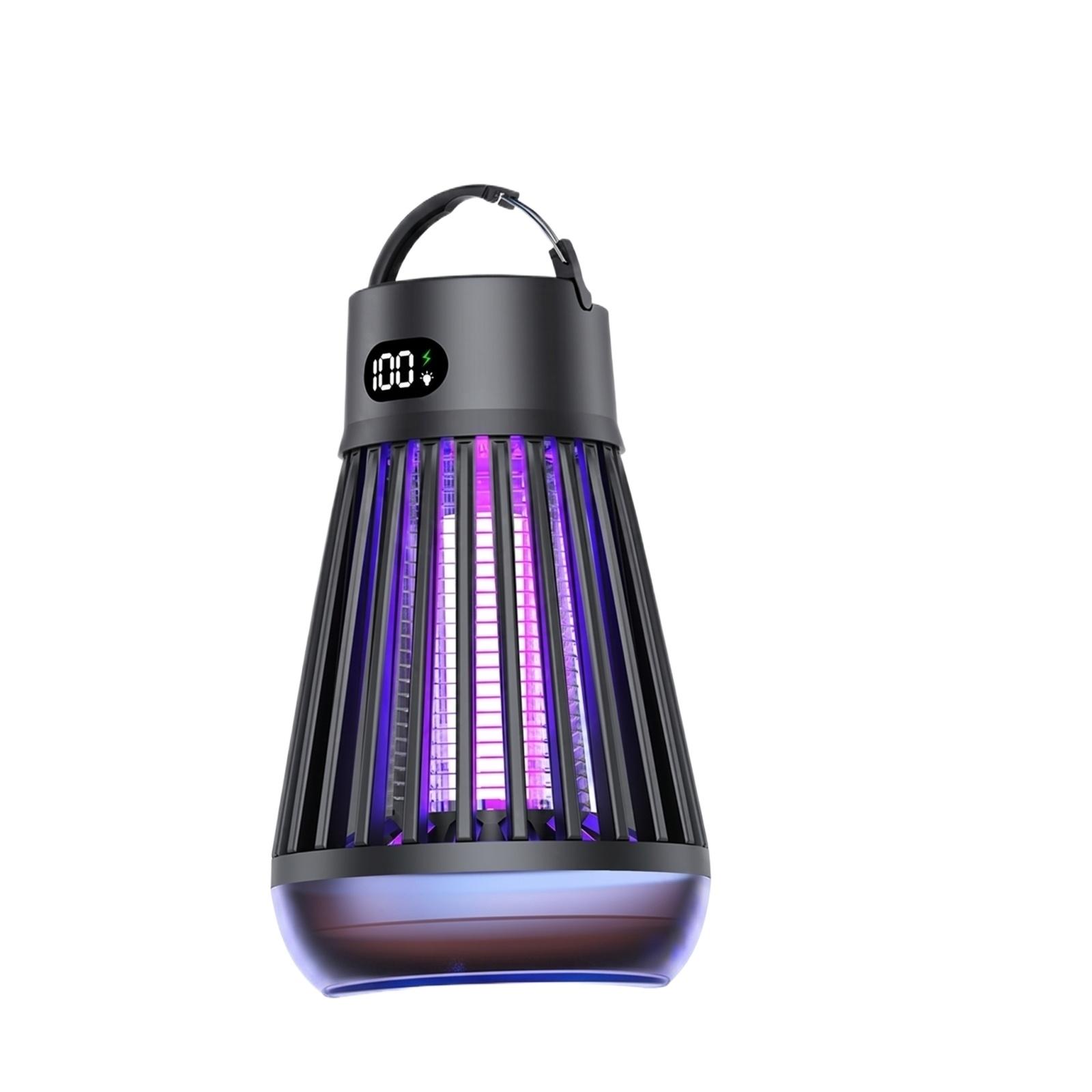 

Multifunctional Silent Mosquito Killer Lamp with Digital Display USB Rechargeable Electric Insect Trap for Indoor Outdoor Use ONE SIZE чёрный