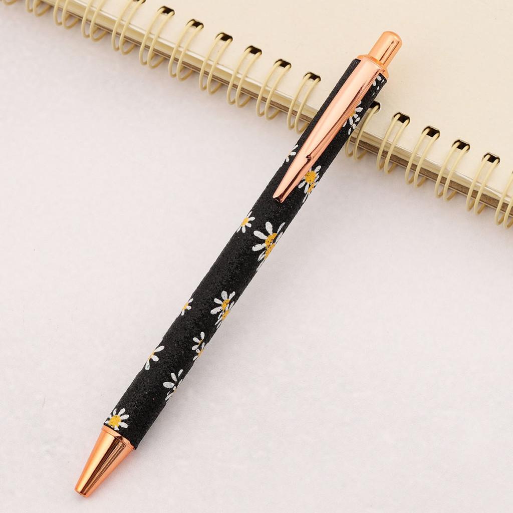 5 Pieces Cute Black Press Ballpoint Pen