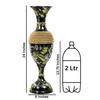 Cast Iron Cylindrical Flower Vase Big Size for Living Room Corner - 24 Inches Long - Sparkle - Pack of 1, Black